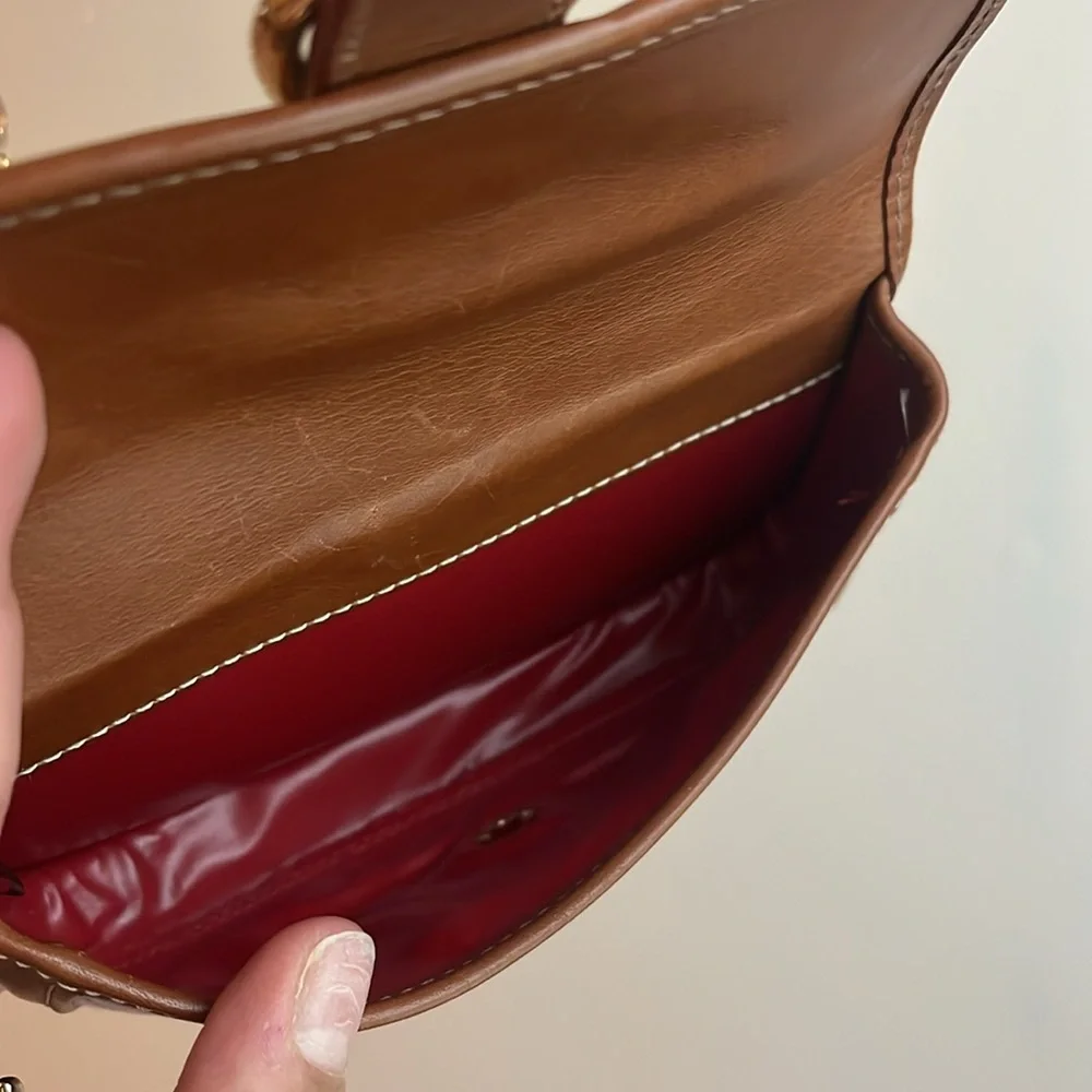 Dooney & Bourke Pink and Brown Clutch with Geometric Pattern - Picture 7 of 7